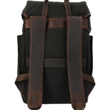 Mochila Canvas Engrasado Inglés Y Cuero Unisex Uk Norwich Back Café Rockford