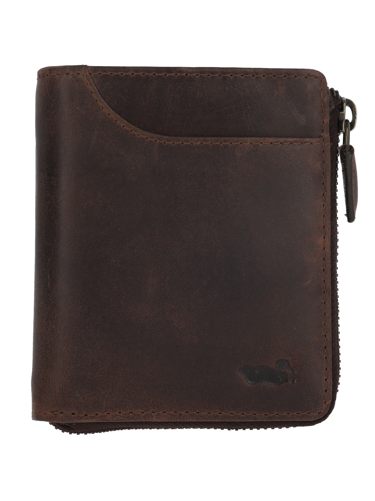 Billetera Cuero Unisex Fd Trento Zip Café Rockford