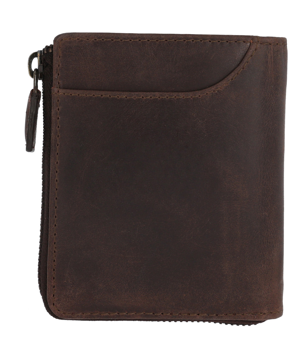 Billetera Cuero Unisex Fd Trento Zip Café Rockford
