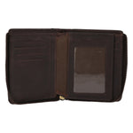 Billetera Cuero Unisex Fd Trento Zip Café Rockford