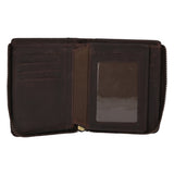 Billetera Cuero Unisex Fd Trento Zip Café Rockford