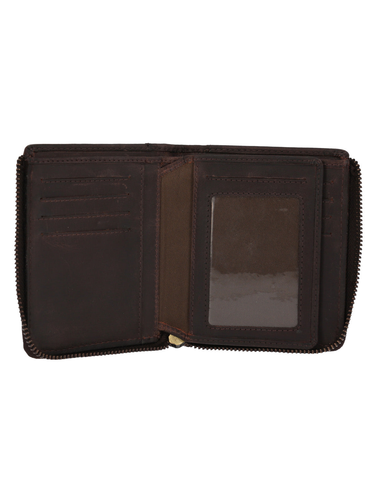 Billetera Cuero Unisex Fd Trento Zip Café Rockford