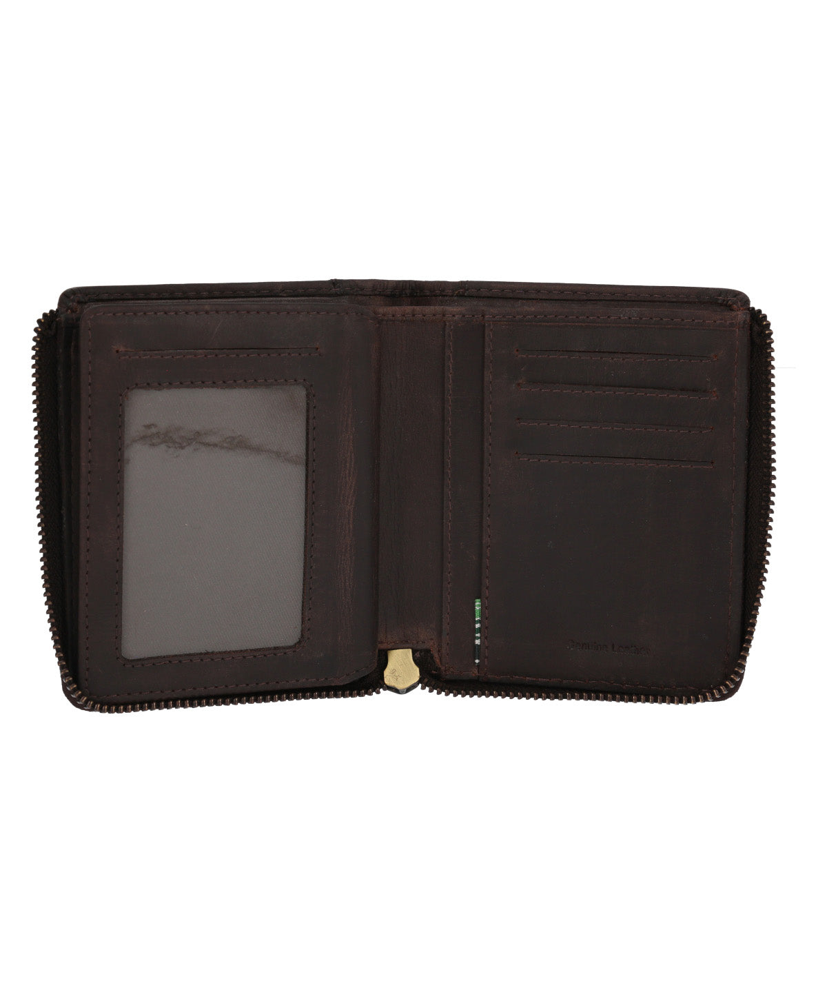 Billetera Cuero Unisex Fd Trento Zip Café Rockford