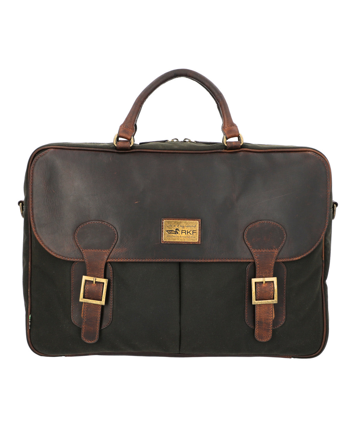 Maletin Canvas Engrasado Inglés Y Cuero Unisex Uk Telford Bag Café Rockford