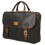 Maletin Canvas Engrasado Inglés Y Cuero Unisex Uk Telford Bag Café Rockford