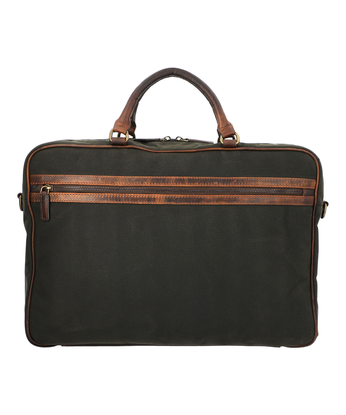 Maletin Canvas Engrasado Inglés Y Cuero Unisex Uk Telford Bag Café Rockford