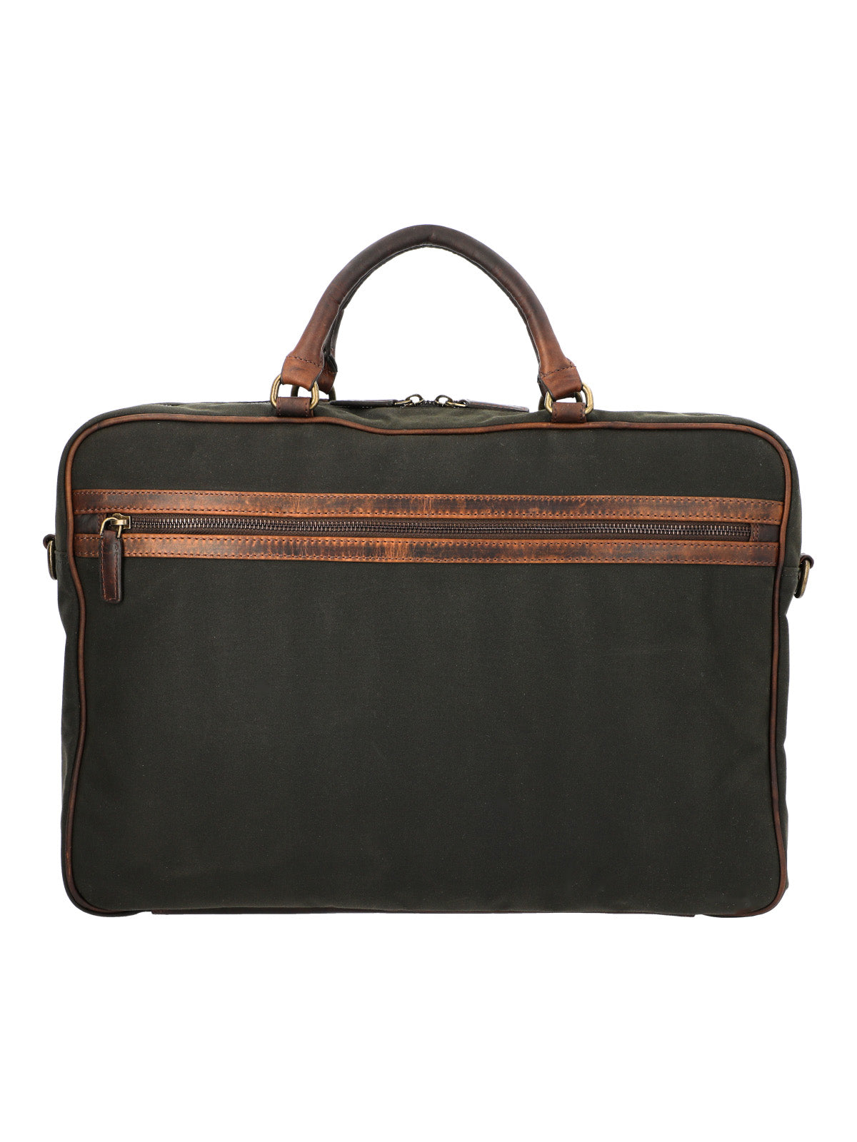 Maletin Canvas Engrasado Inglés Y Cuero Unisex Uk Telford Bag Café Rockford