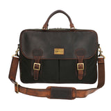 Maletin Canvas Engrasado Inglés Y Cuero Unisex Uk Telford Bag Café Rockford