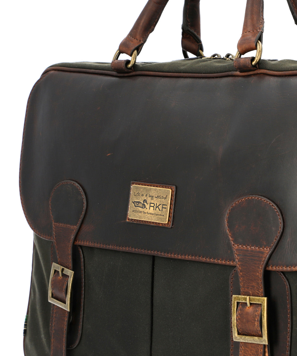 Maletin Canvas Engrasado Inglés Y Cuero Unisex Uk Telford Bag Café Rockford