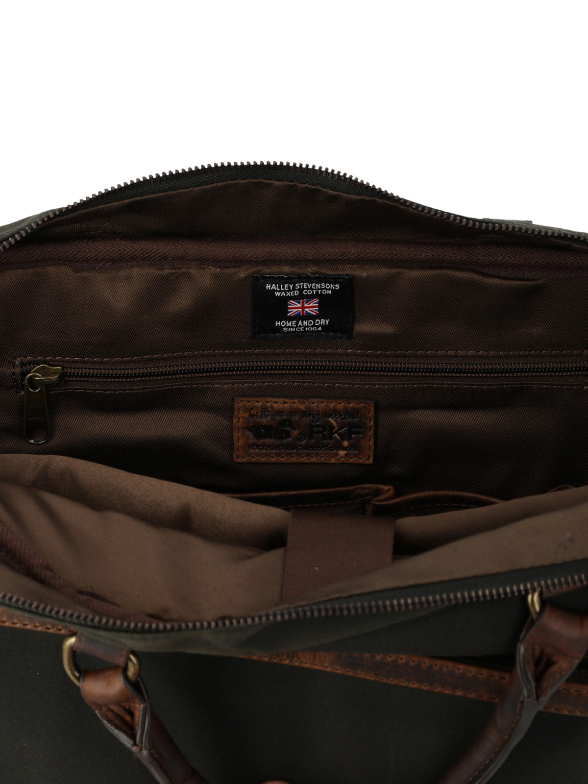 Maletin Canvas Engrasado Inglés Y Cuero Unisex Uk Telford Bag Café Rockford