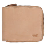 Billetera Cuero Unisex Cr Zipper James Beige Rockford