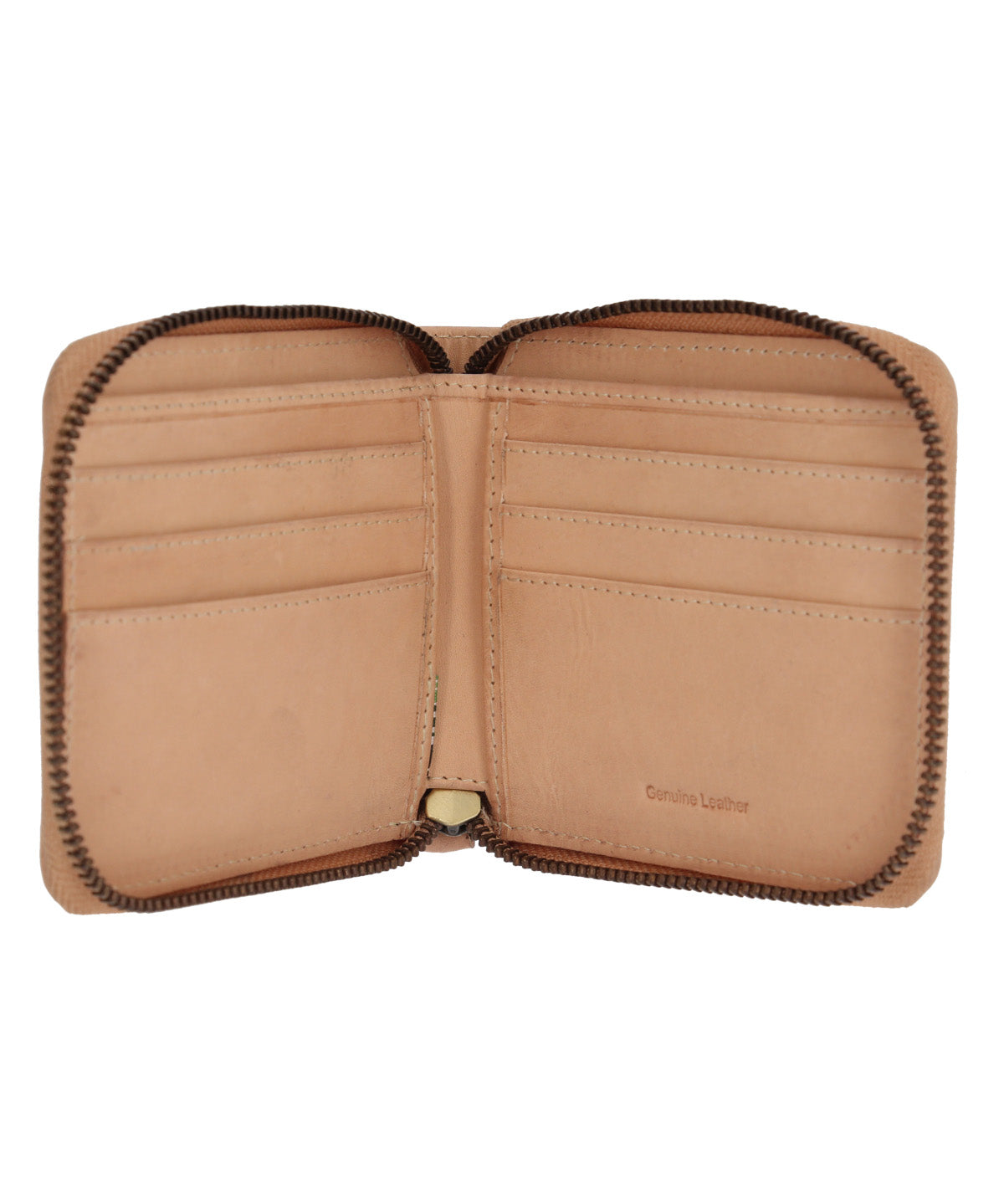Billetera Cuero Unisex Cr Zipper James Beige Rockford