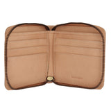 Billetera Cuero Unisex Cr Zipper James Beige Rockford