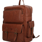 Mochila Cuero Unisex Aq Hank Back Café Rockford