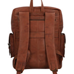 Mochila Cuero Unisex Aq Hank Back Café Rockford