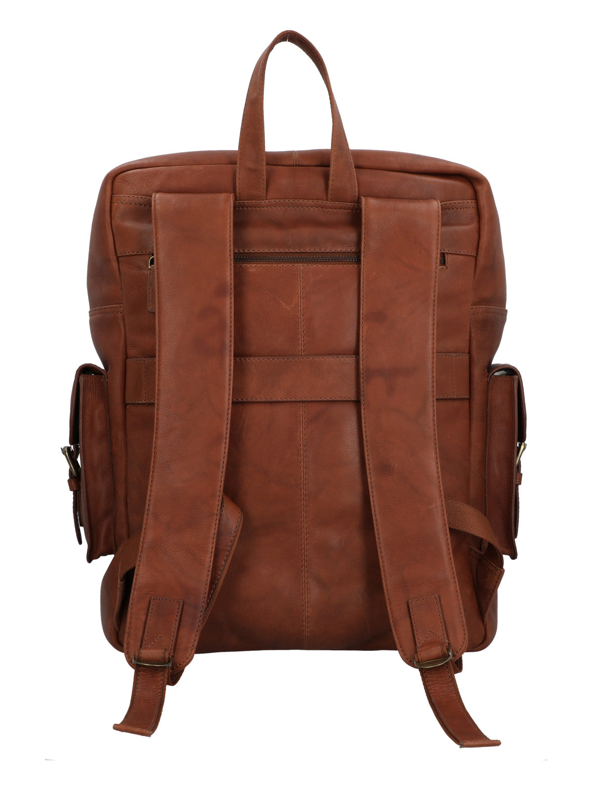 Mochila Cuero Unisex Aq Hank Back Café Rockford