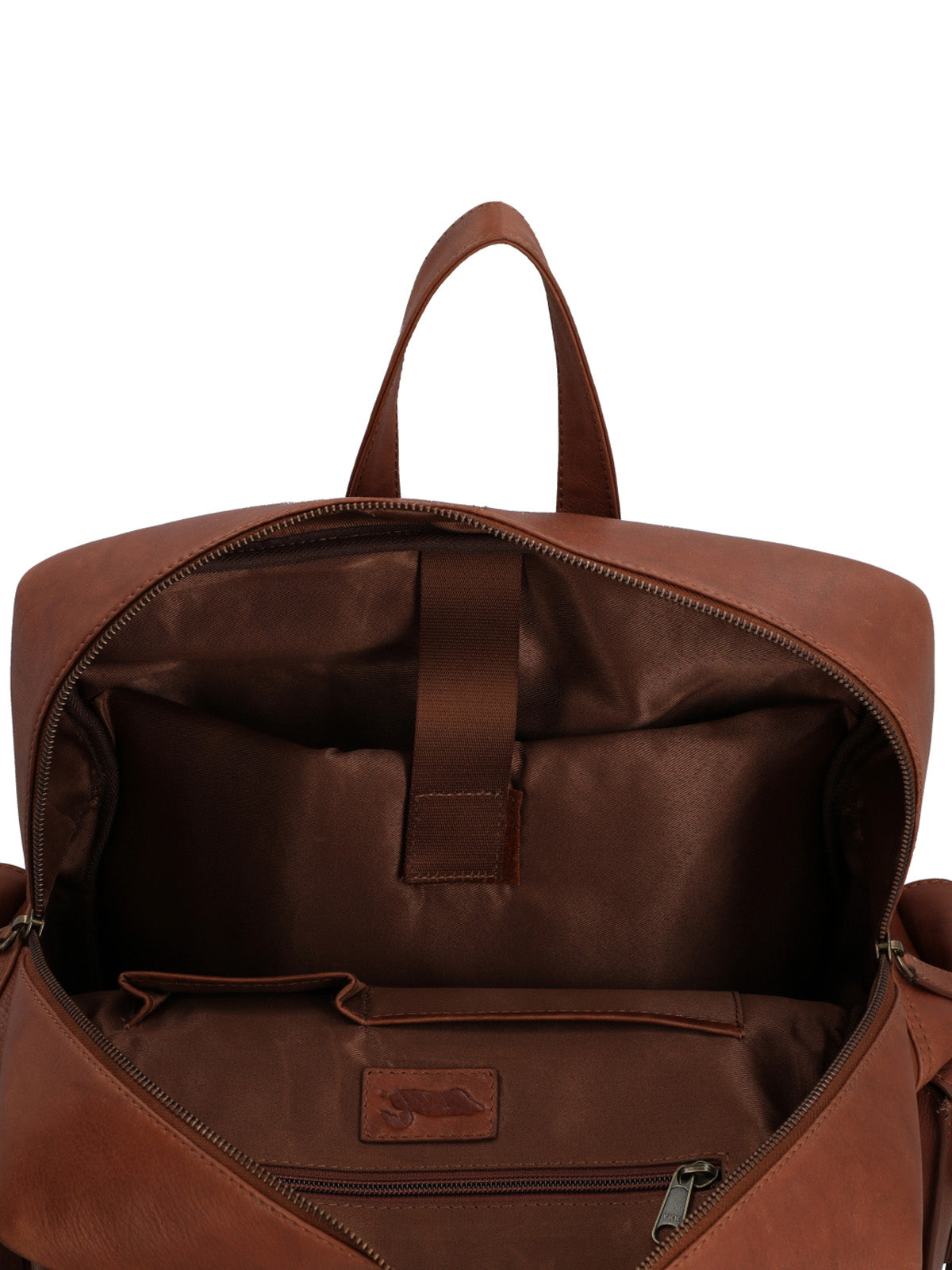 Mochila Cuero Unisex Aq Hank Back Café Rockford