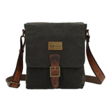 Maletin Canvas Engrasado Inglés Y Cuero Unisex Uk Belfast Cross Café Rockford
