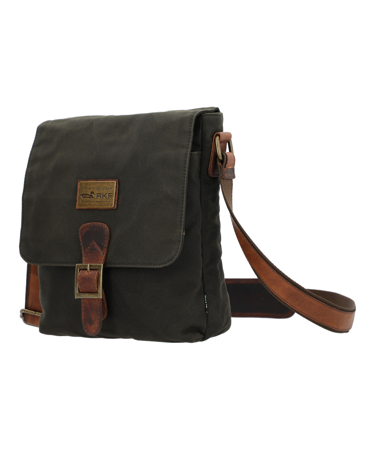 Maletin Canvas Engrasado Inglés Y Cuero Unisex Uk Belfast Cross Café Rockford