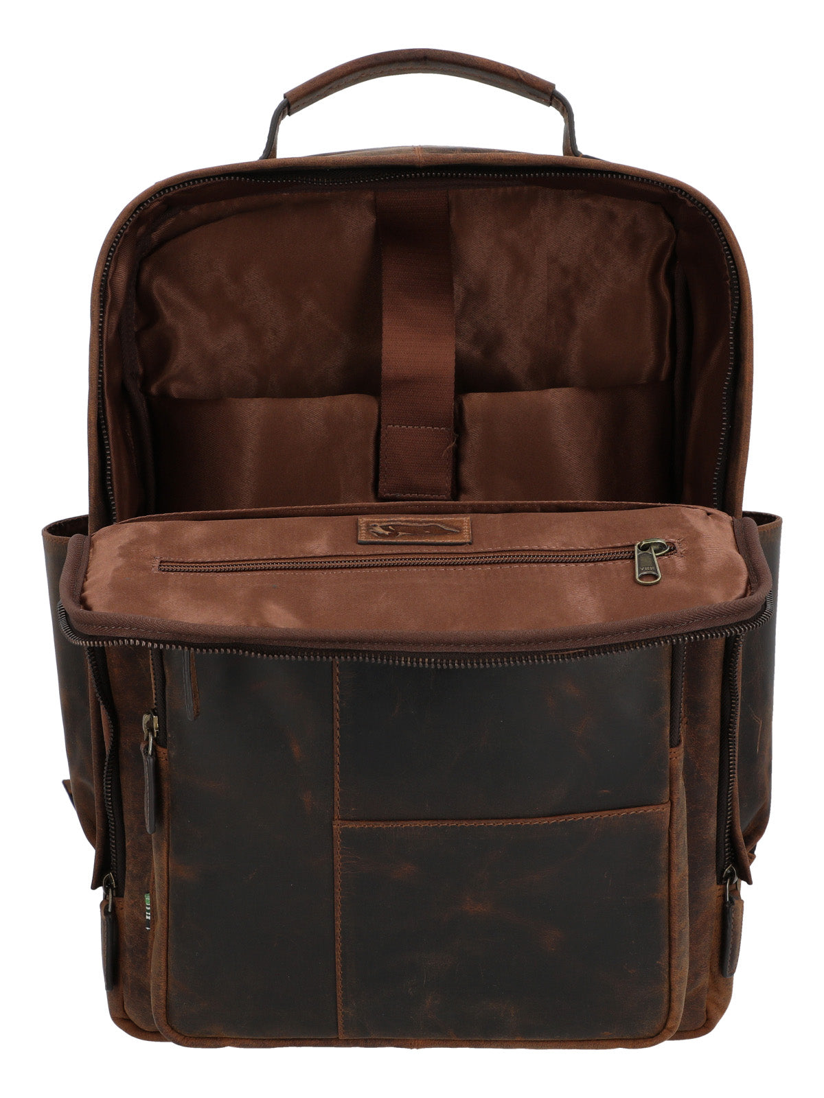 Mochila Cuero Unisex Hu Palermo Back Café Rockford