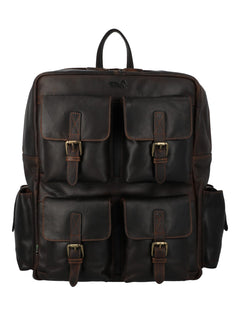 Mochila Cuero Unisex Tc Wolff Back Café Rockford