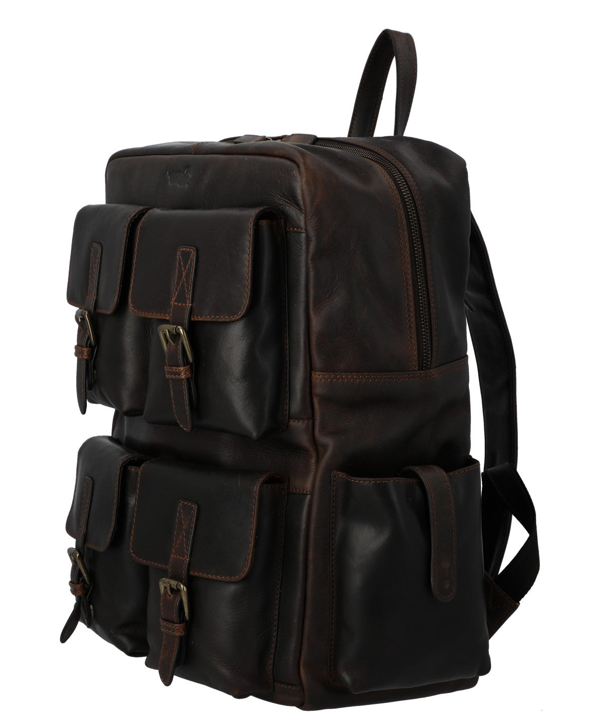 Mochila Cuero Unisex Tc Wolff Back Café Rockford
