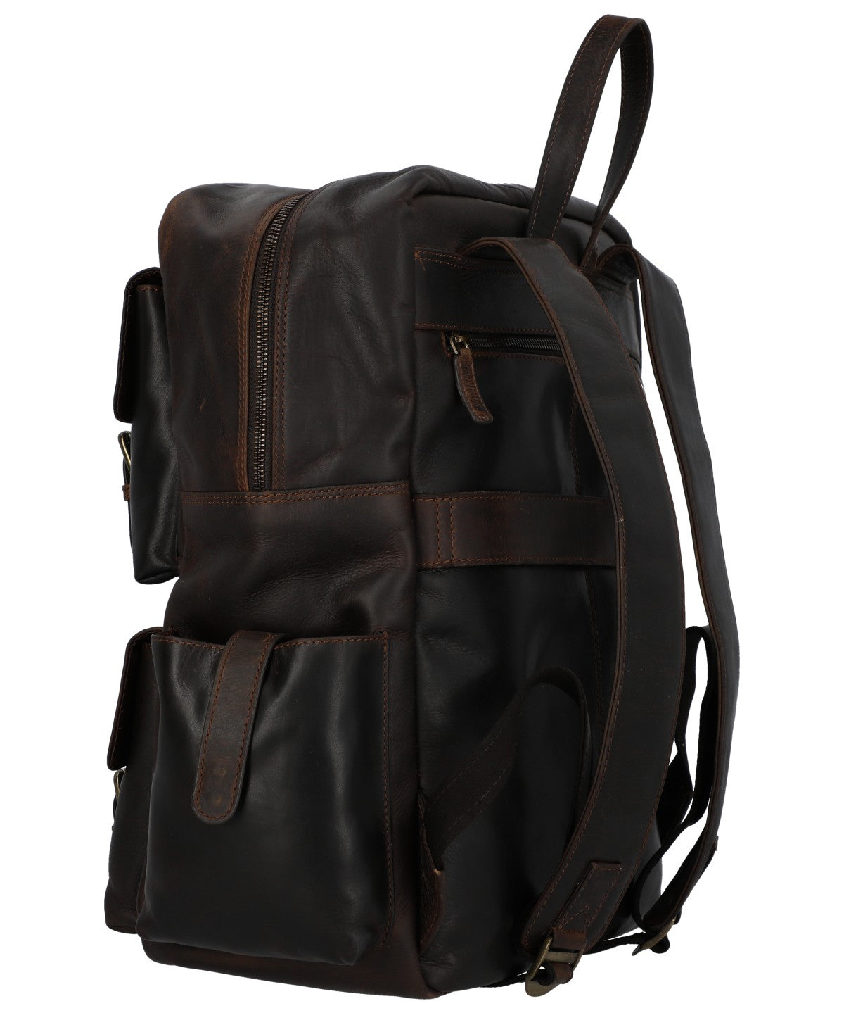 Mochila Cuero Unisex Tc Wolff Back Café Rockford