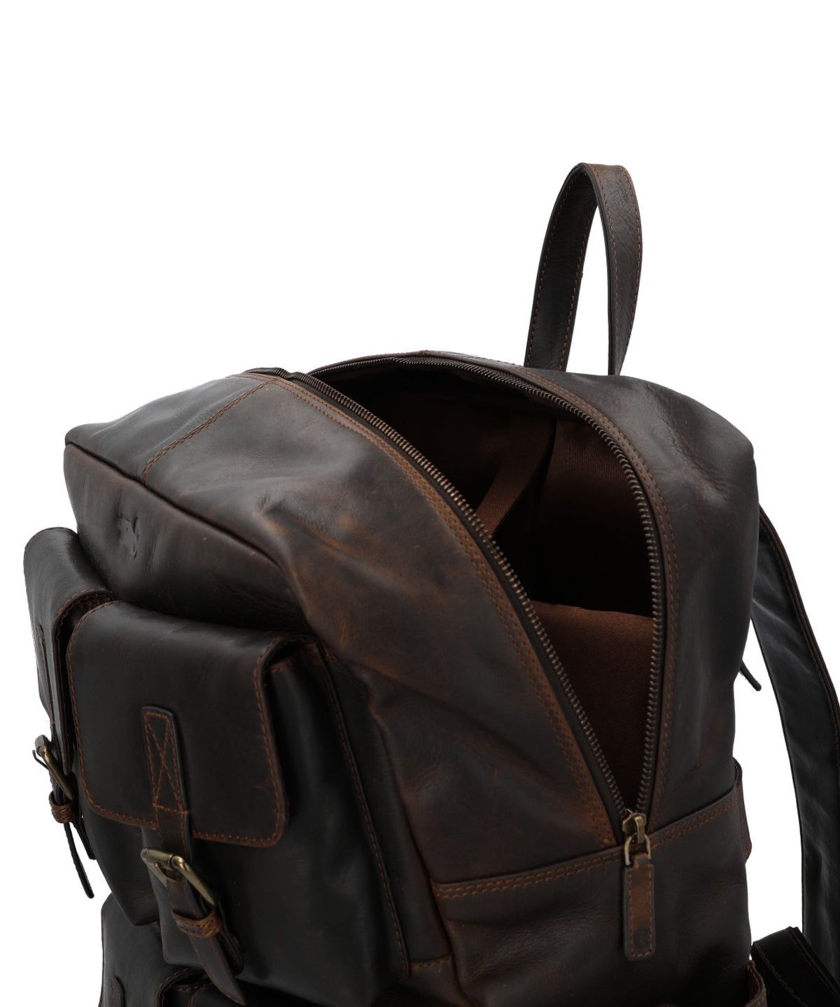Mochila Cuero Unisex Tc Wolff Back Café Rockford