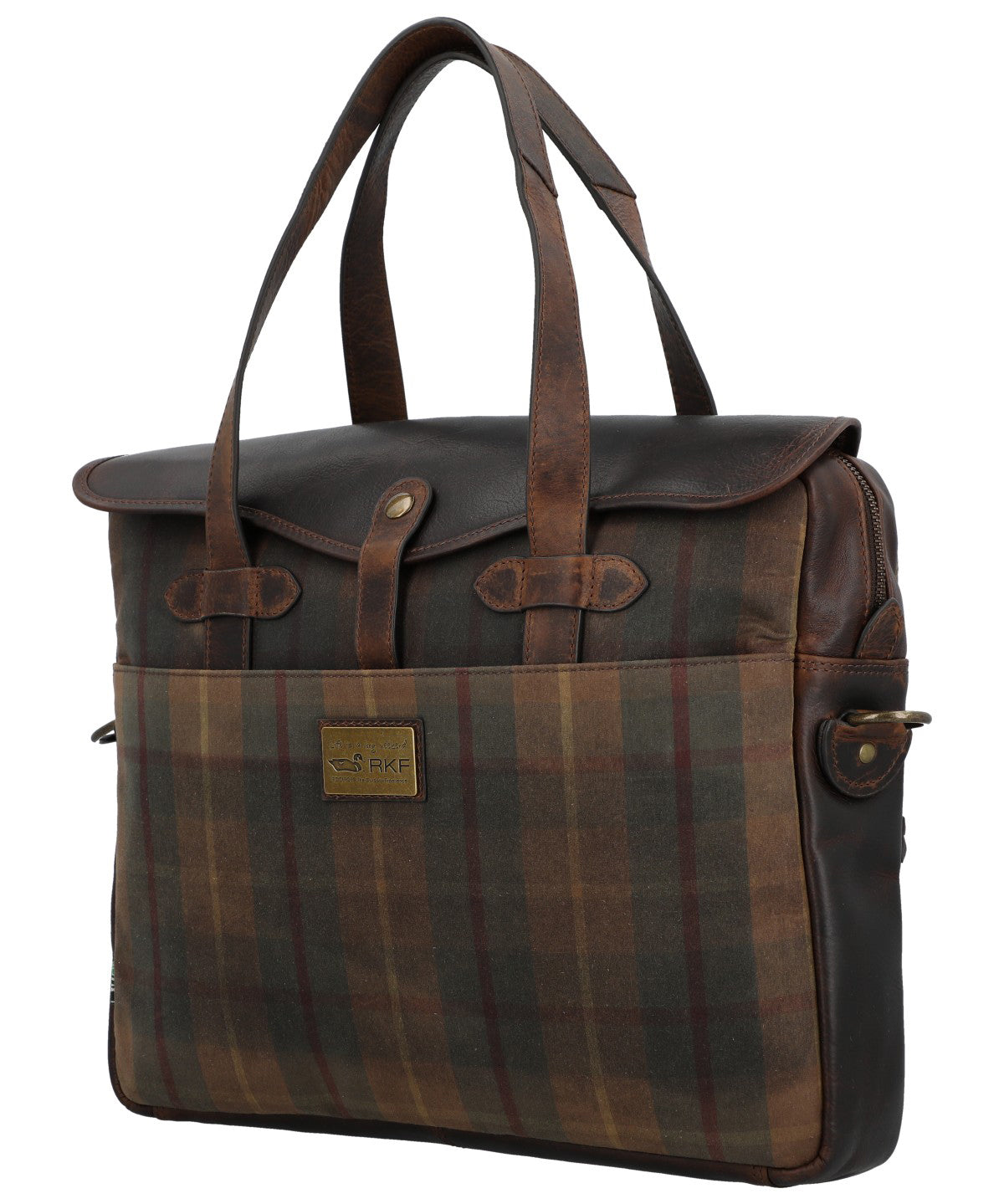 Maletin Canvas Engasado Inglés Y Cuero Unisex Uk Cambridge Bag Café Rockford
