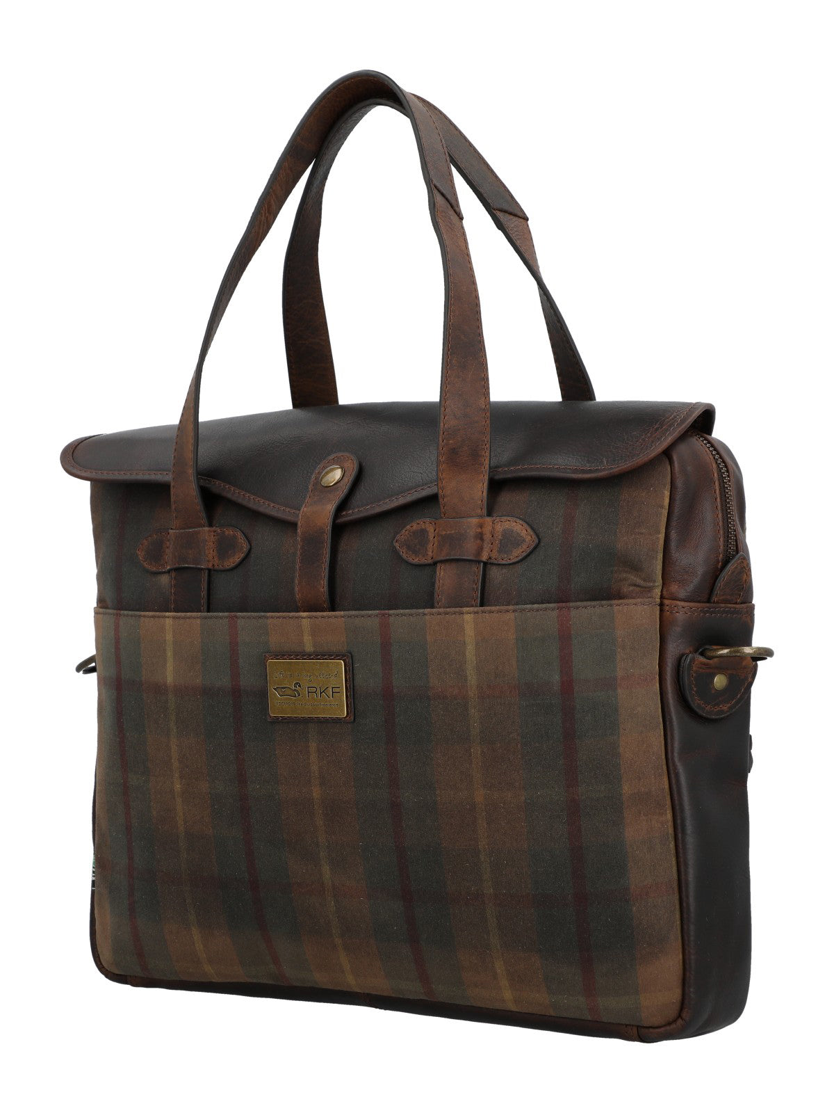 Maletin Canvas Engasado Inglés Y Cuero Unisex Uk Cambridge Bag Café Rockford