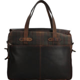 Maletin Canvas Engasado Inglés Y Cuero Unisex Uk Cambridge Bag Café Rockford