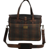 Maletin Canvas Engasado Inglés Y Cuero Unisex Uk Cambridge Bag Café Rockford