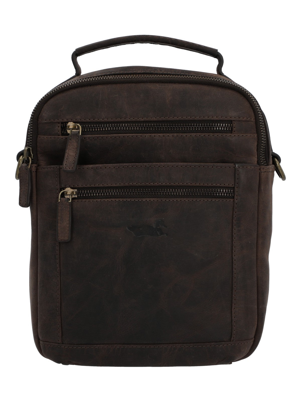 Maletin Cuero Unisex Ks Russell Cross Café Rockford