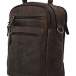 Maletin Cuero Unisex Ks Russell Cross Café Rockford