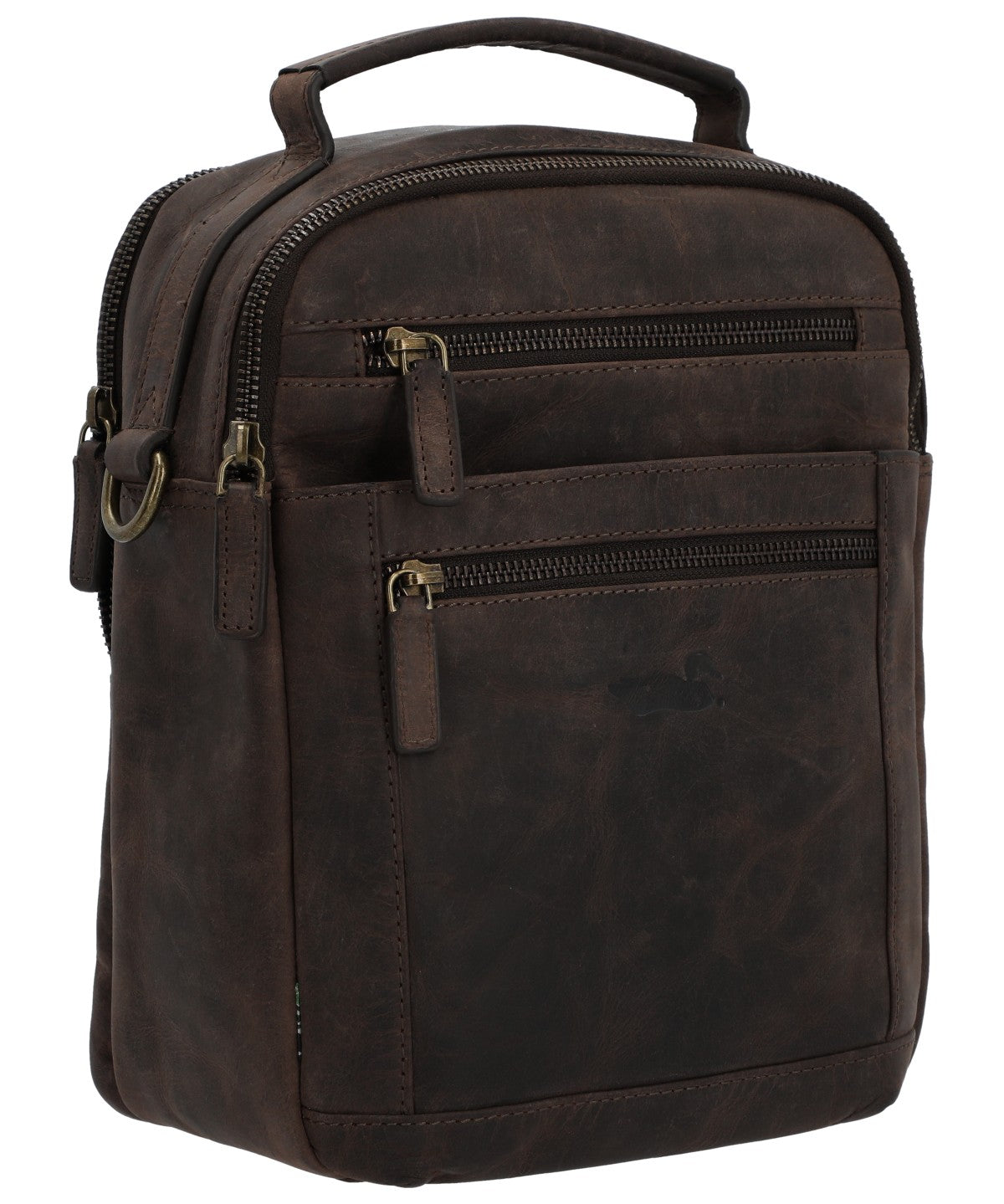 Maletin Cuero Unisex Ks Russell Cross Café Rockford