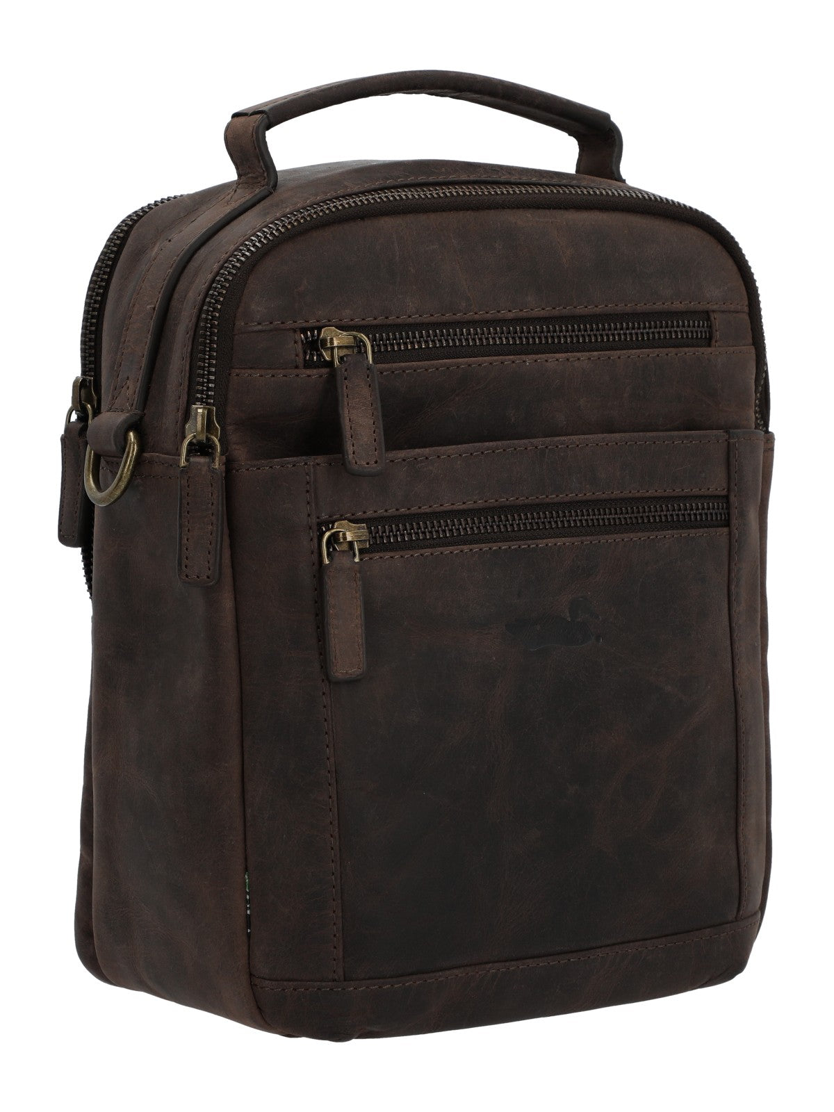 Maletin Cuero Unisex Ks Russell Cross Café Rockford