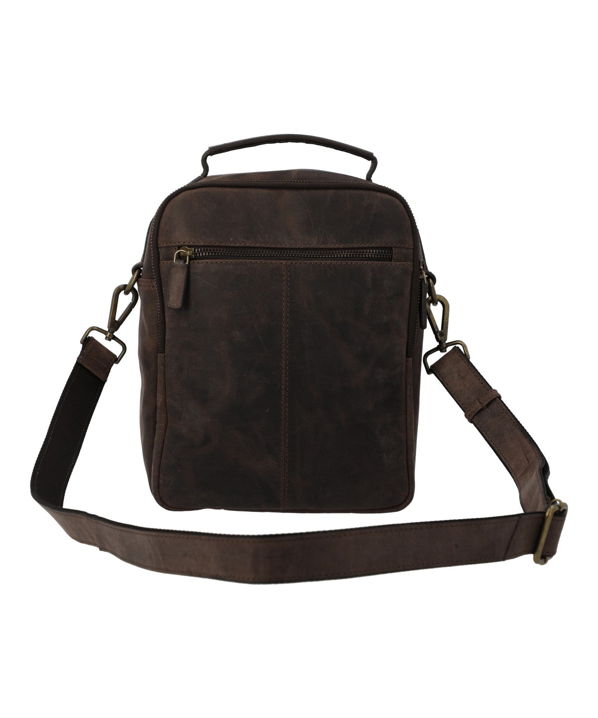 Maletin Cuero Unisex Ks Russell Cross Café Rockford