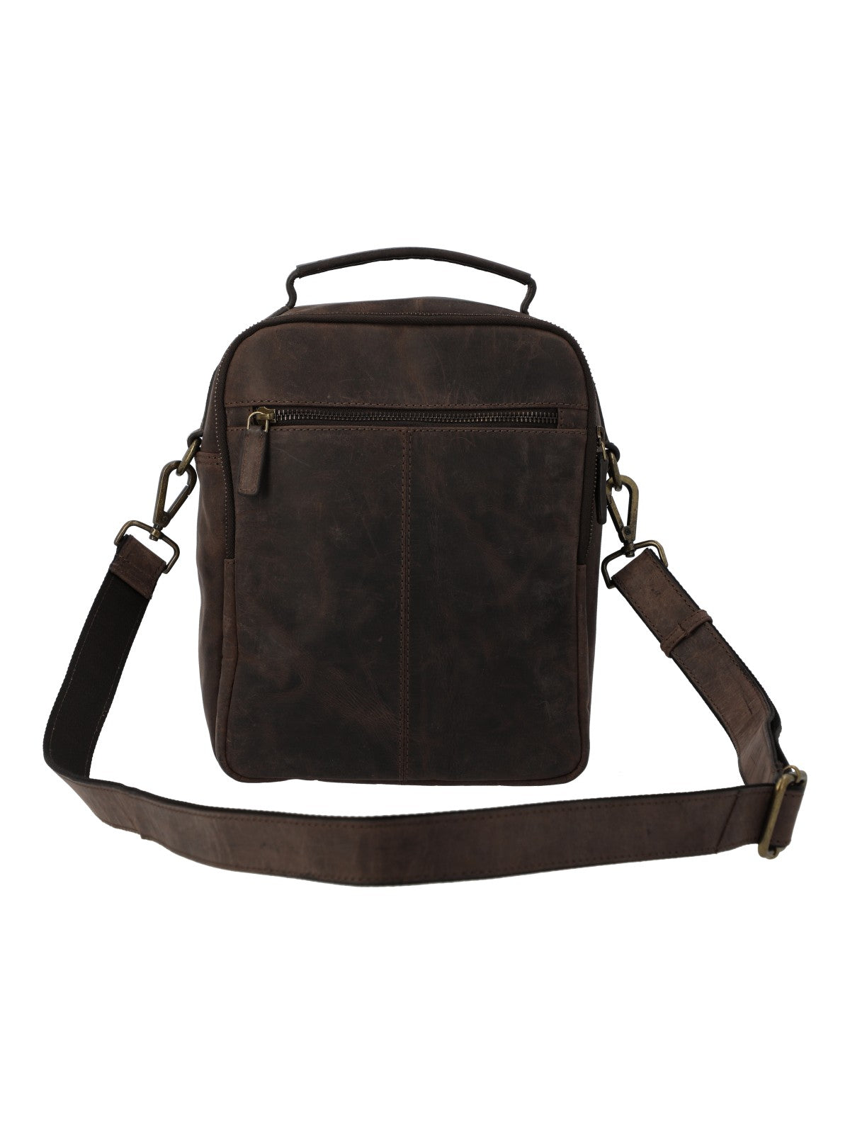Maletin Cuero Unisex Ks Russell Cross Café Rockford