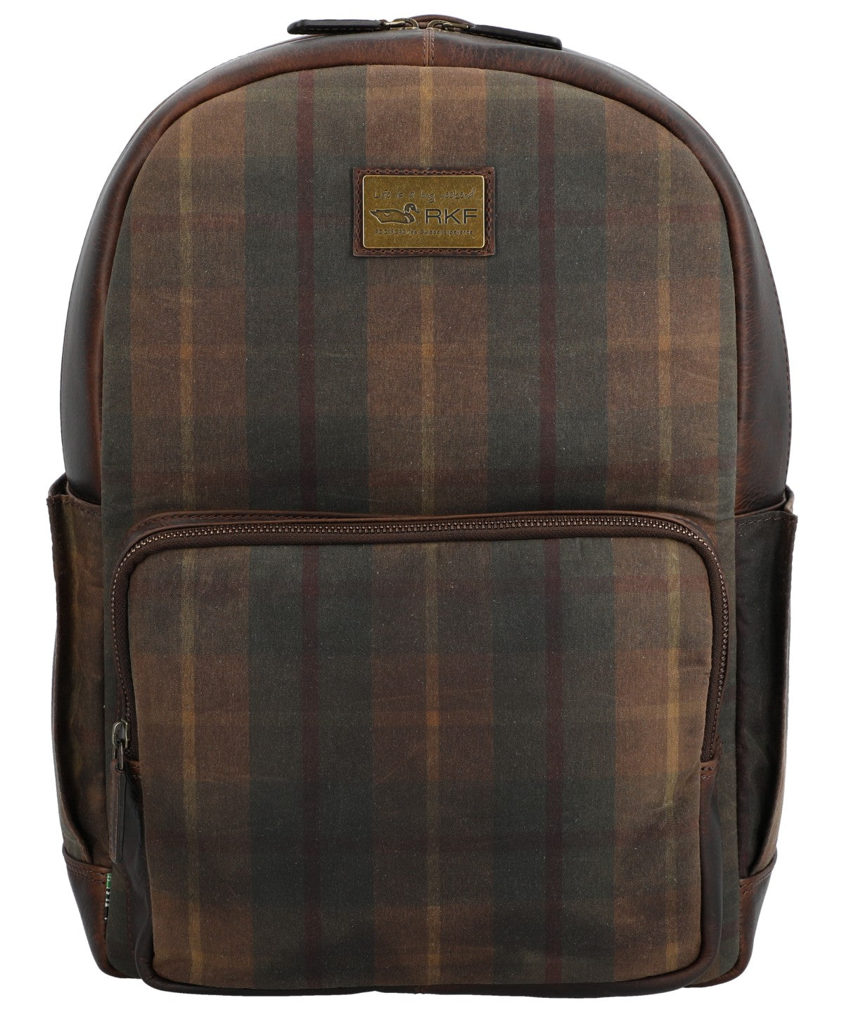 Mochila Canvas Engasado Inglés Y Cuero Unisex Uk Cardiff Back Café Rockford