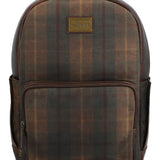 Mochila Canvas Engasado Inglés Y Cuero Unisex Uk Cardiff Back Café Rockford