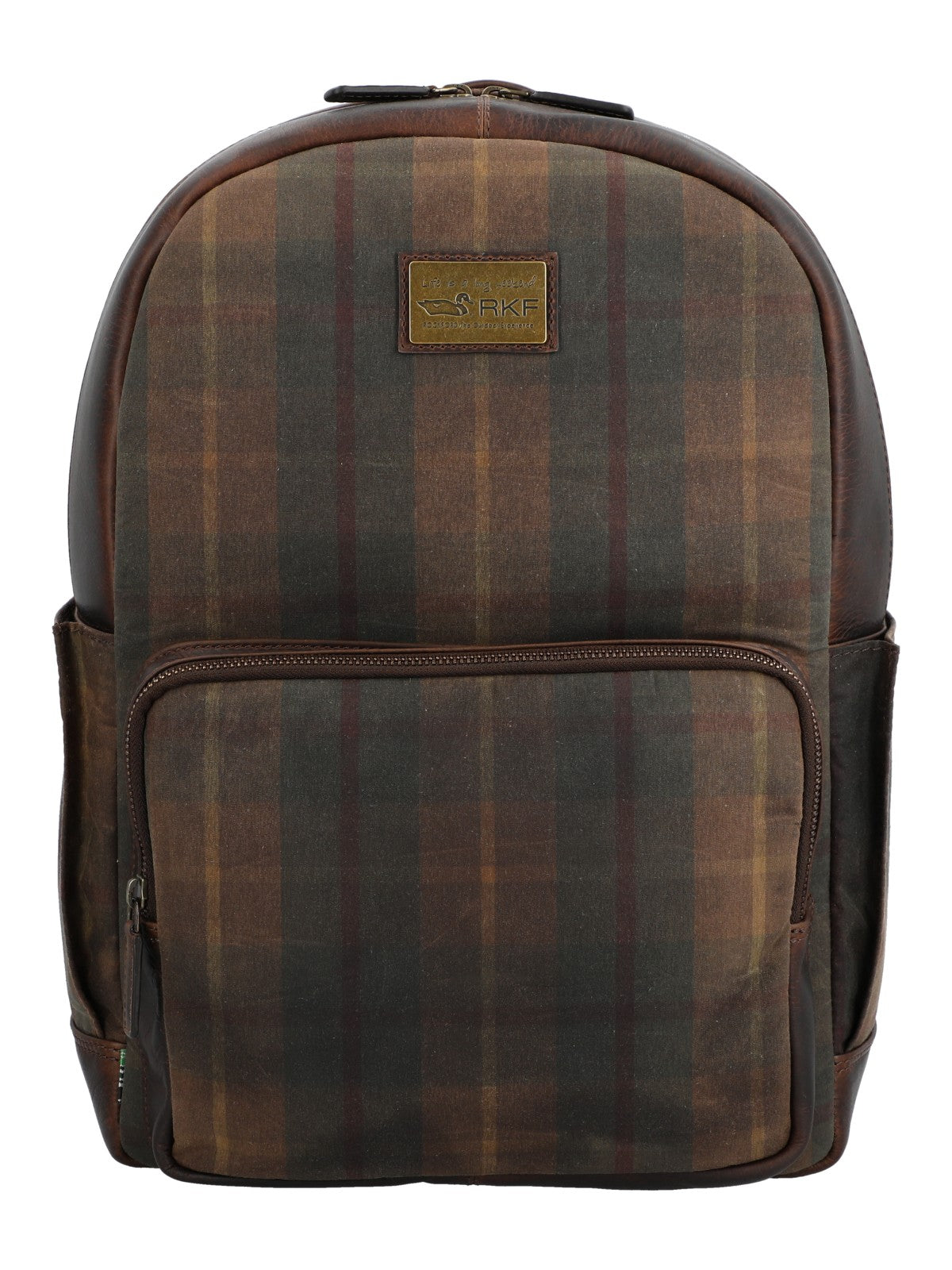 Mochila Canvas Engasado Inglés Y Cuero Unisex Uk Cardiff Back Café Rockford