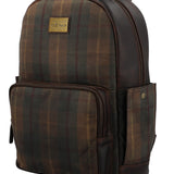 Mochila Canvas Engasado Inglés Y Cuero Unisex Uk Cardiff Back Café Rockford