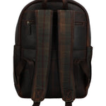 Mochila Canvas Engasado Inglés Y Cuero Unisex Uk Cardiff Back Café Rockford