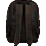 Mochila Canvas Engasado Inglés Y Cuero Unisex Uk Cardiff Back Café Rockford