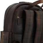 Mochila Canvas Engasado Inglés Y Cuero Unisex Uk Cardiff Back Café Rockford