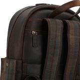 Mochila Canvas Engasado Inglés Y Cuero Unisex Uk Cardiff Back Café Rockford