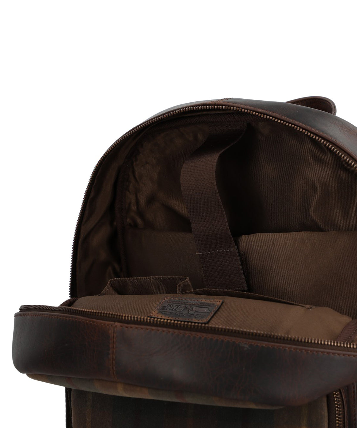Mochila Canvas Engasado Inglés Y Cuero Unisex Uk Cardiff Back Café Rockford