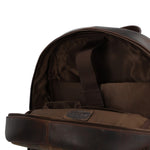 Mochila Canvas Engasado Inglés Y Cuero Unisex Uk Cardiff Back Café Rockford