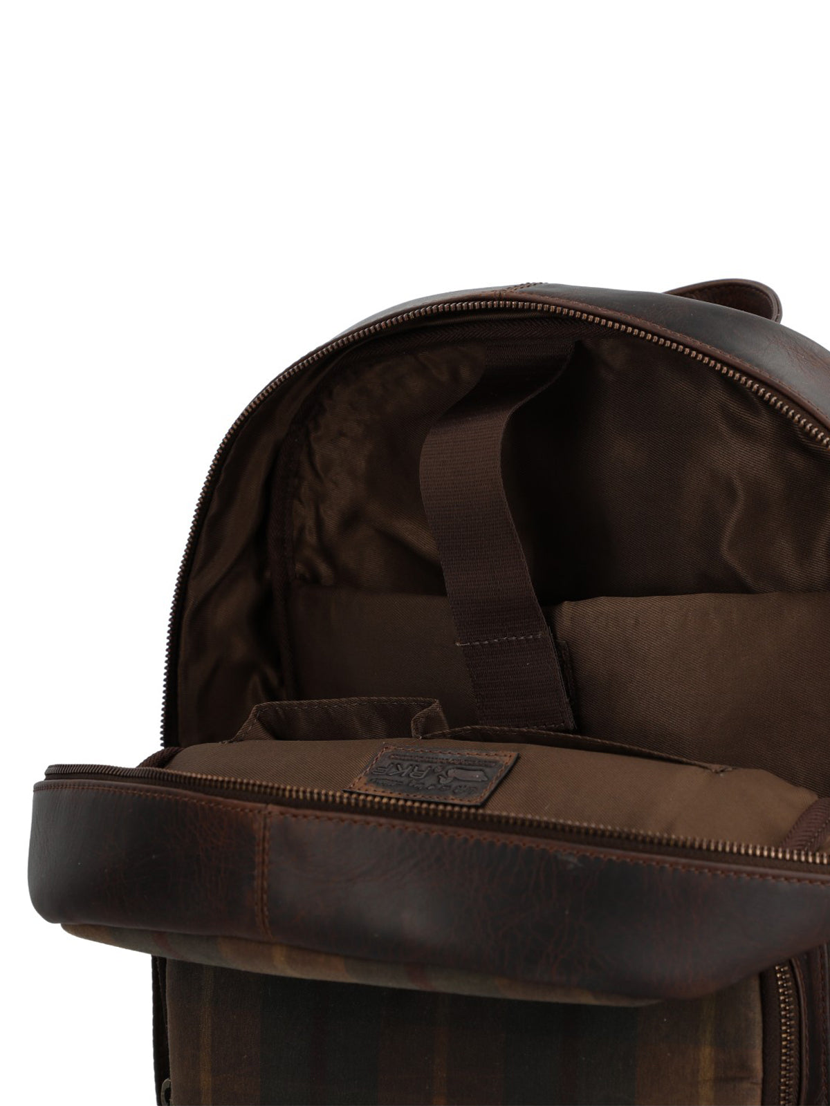 Mochila Canvas Engasado Inglés Y Cuero Unisex Uk Cardiff Back Café Rockford