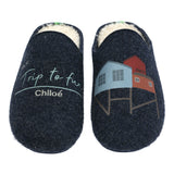 Pantufla Fibras Recicladas Unisex Slipper Chiloé Azul Rockford